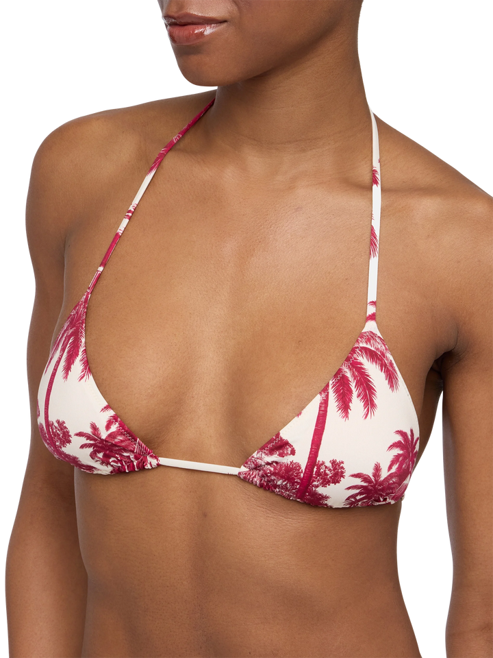 Leah top bikini triangolo con stampa toile de jouy | AI CO-CREATED DESIGN BY RICKDICK - POWERED BY RED-EYE