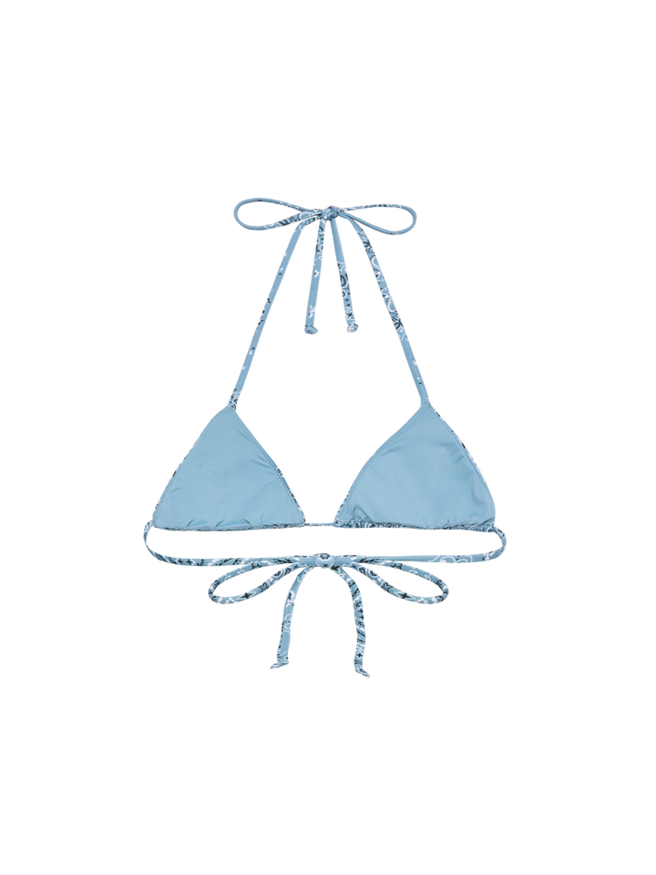 Leah top bikini triangolo con stampa bandana