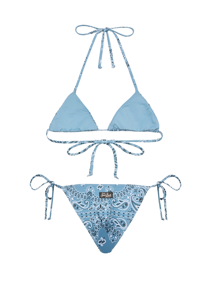 Classic triangle bikini Leah Marielle with bandanna print