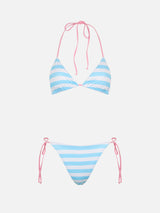 Woman striped triangle bikini Leah Marielle | FIORUCCI SPECIAL EDITION