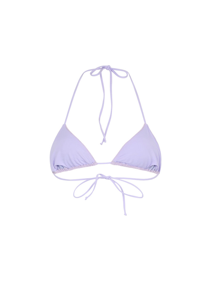 Woman lilac terry triangle top swimsuit Leah