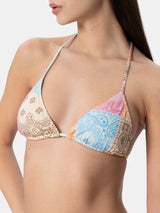 Woman bandanna triangle bikini Leah Naomi