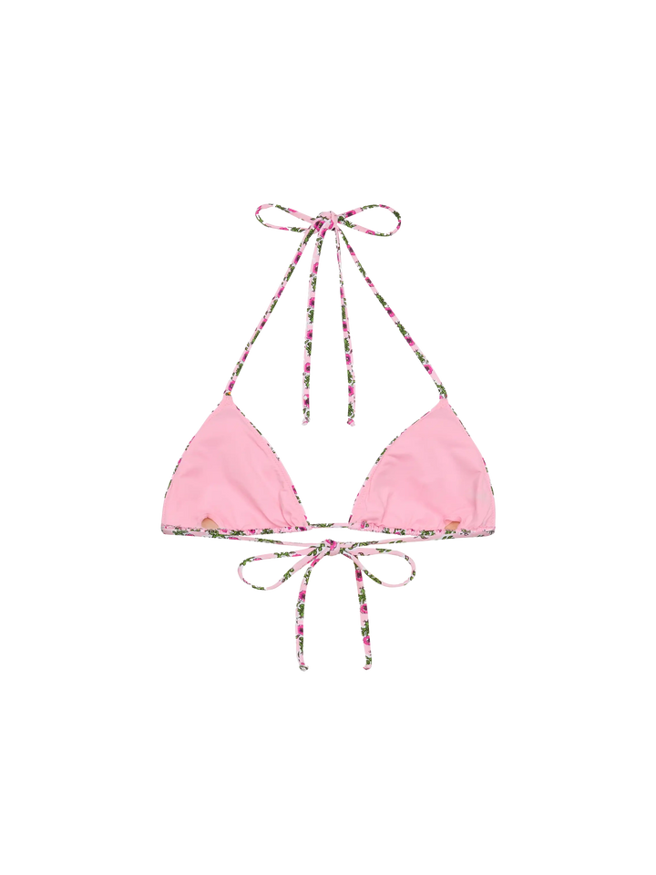 Leah top bikini triangolo con stampa floreale