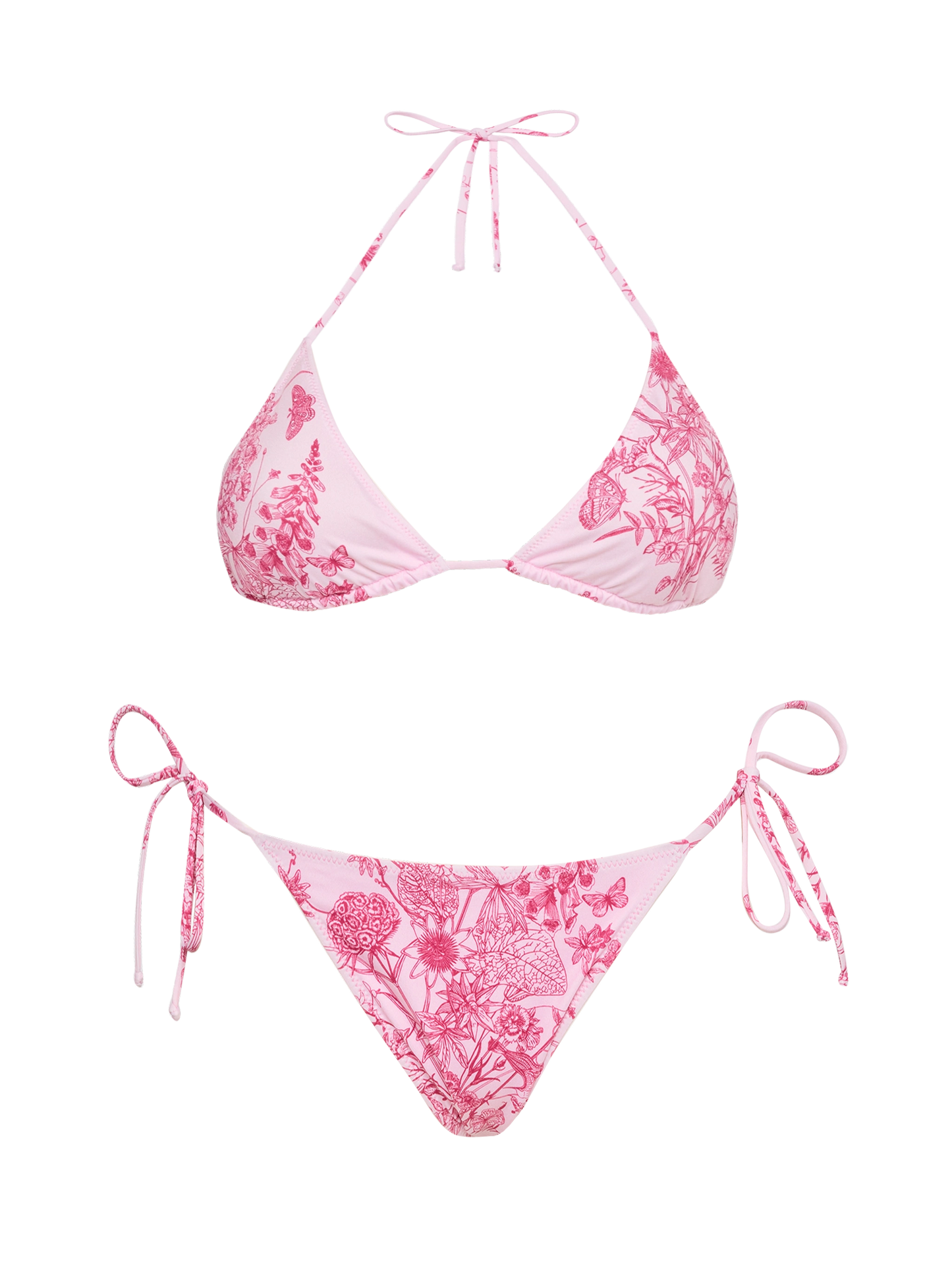 Bikini classico a triangolo Leah Marielle con stampa toile de jouy