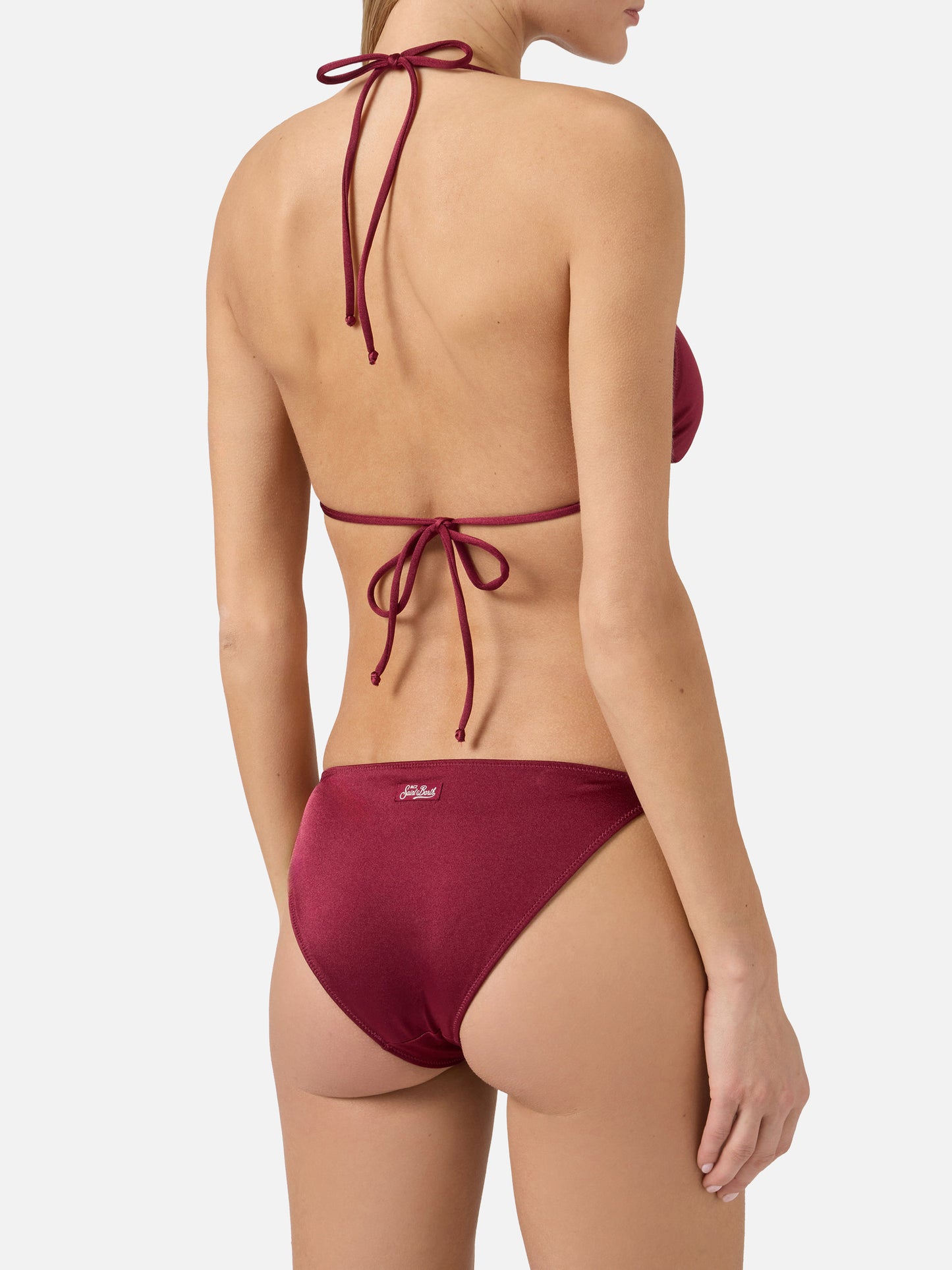 Bikini Leah Virgo rouge à finition brillante avec charms 
