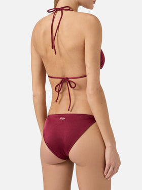Bikini Leah Virgo rouge à finition brillante avec charms 