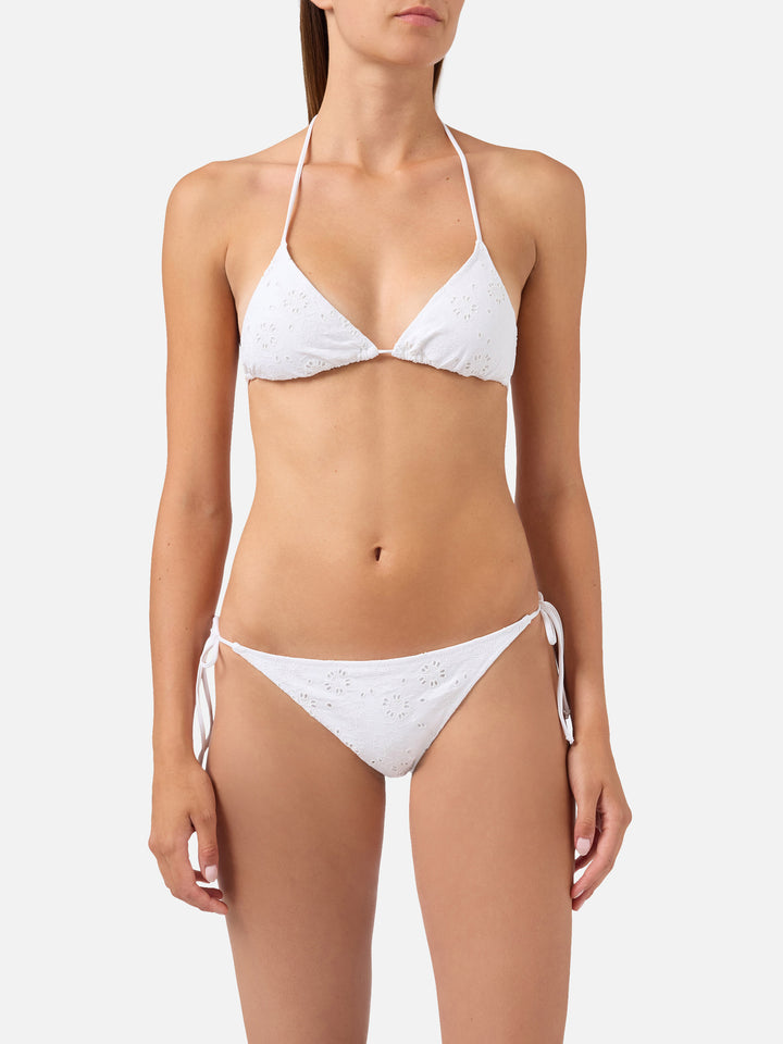 Bikini Leah Virgo blanco de sangallo 