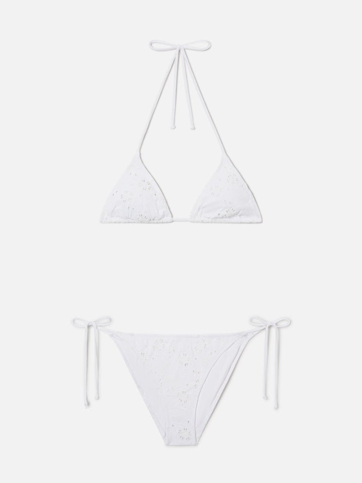 Bikini Leah Virgo blanco de sangallo 