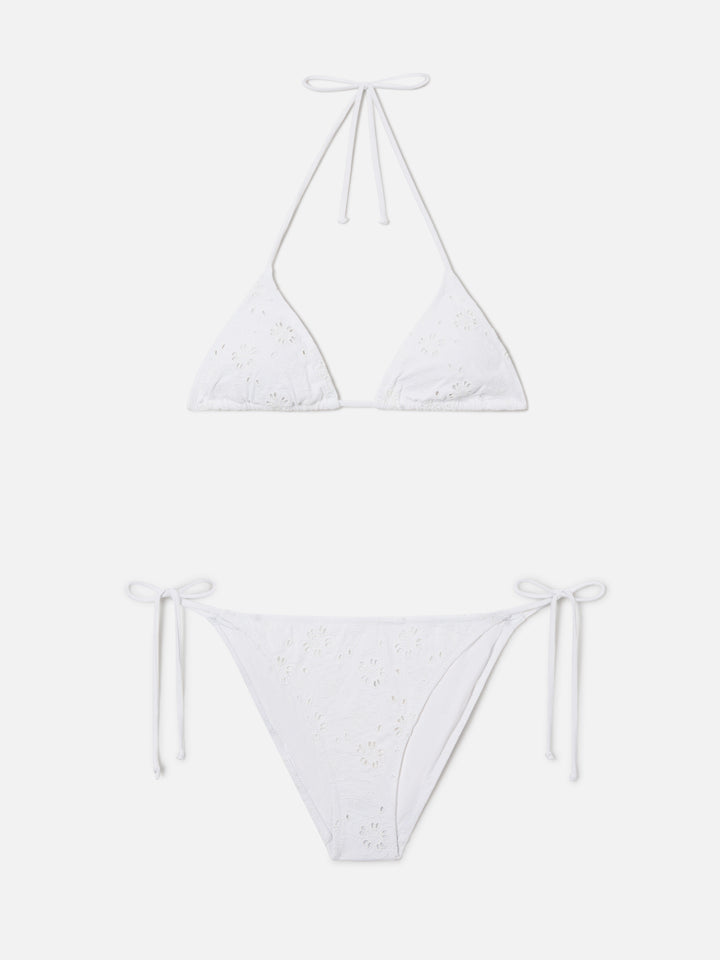 Bikini Leah Virgo blanco de sangallo 