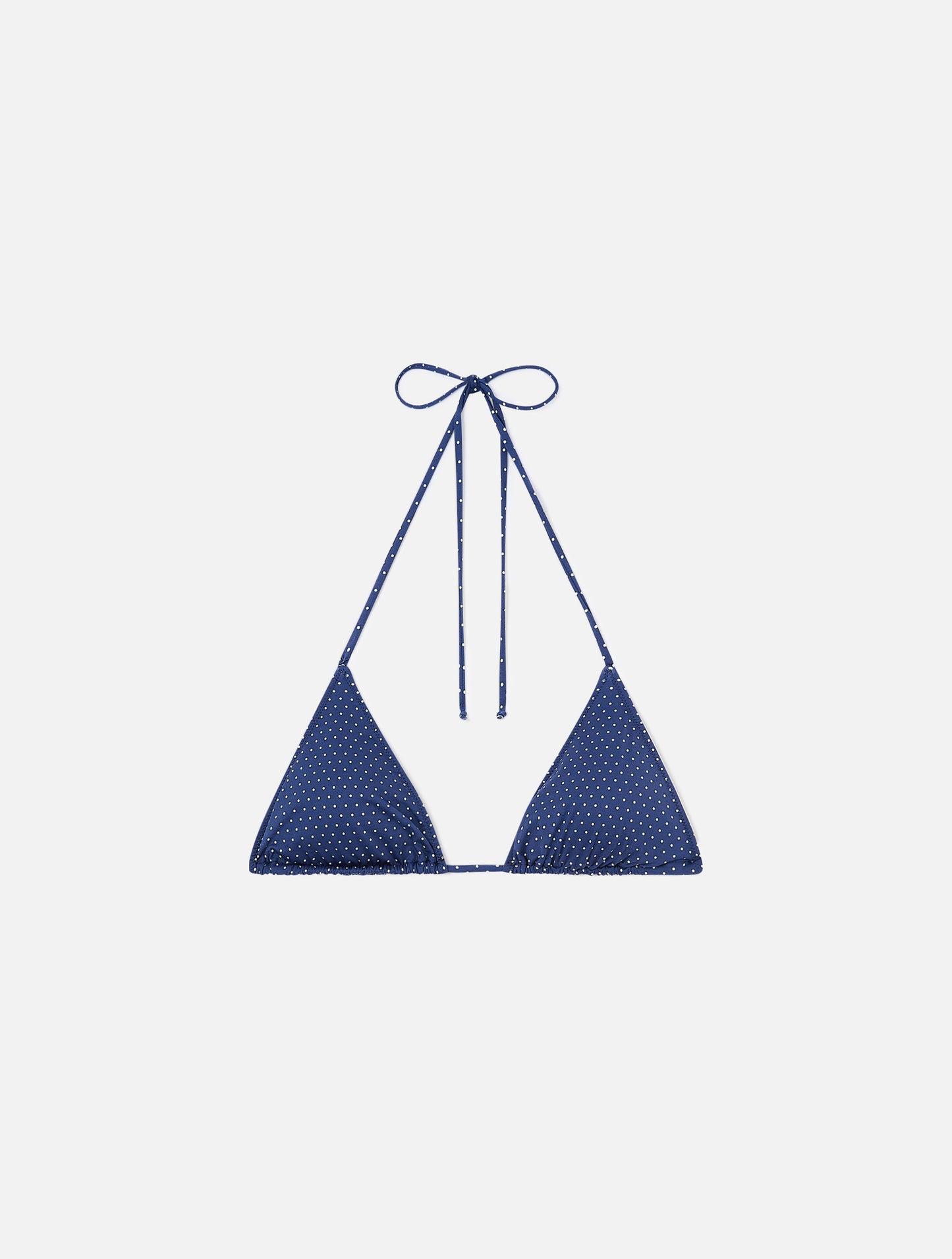 Top bikini Leah a triangolo con stampa micro pois