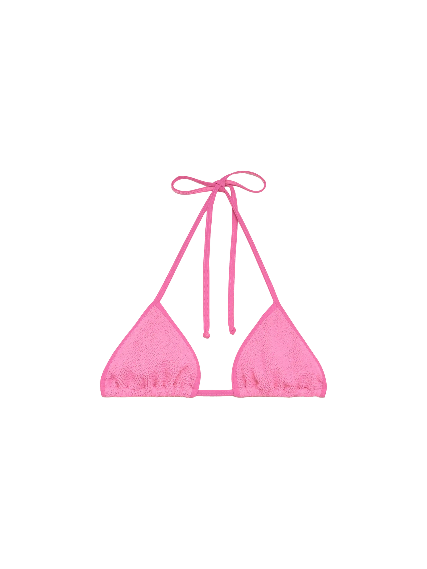 Leah pink crinkle triangle top