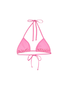 Leah pink crinkle triangle top