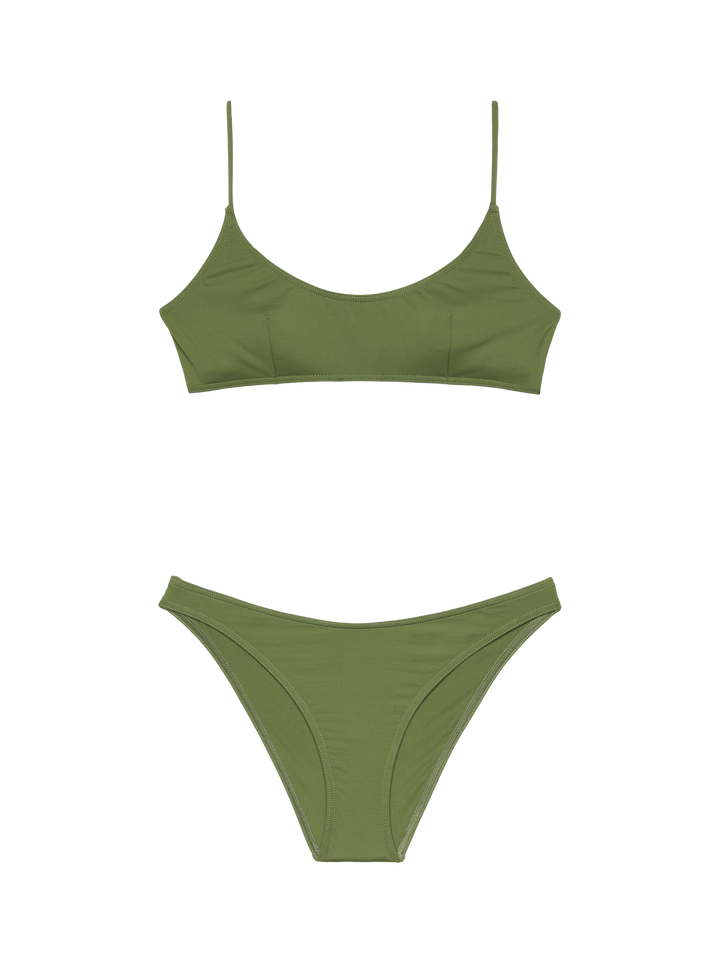 Military green classic bralette bikini Judy Lido