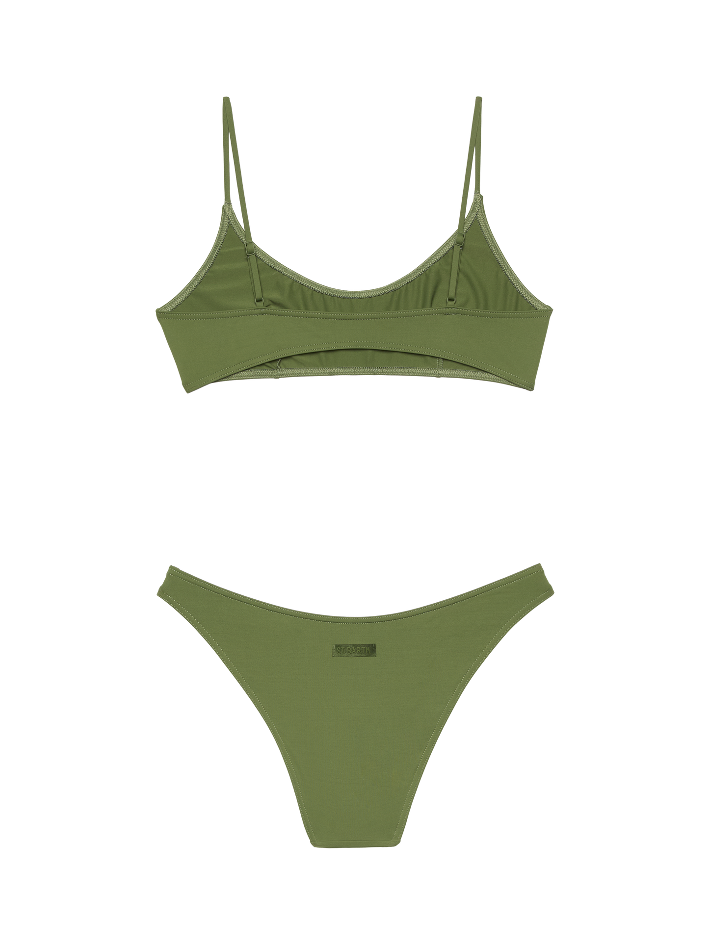 Lido klassische Badehose in Militärgrün - Judy Strand-Bralette in Militärgrün Judy