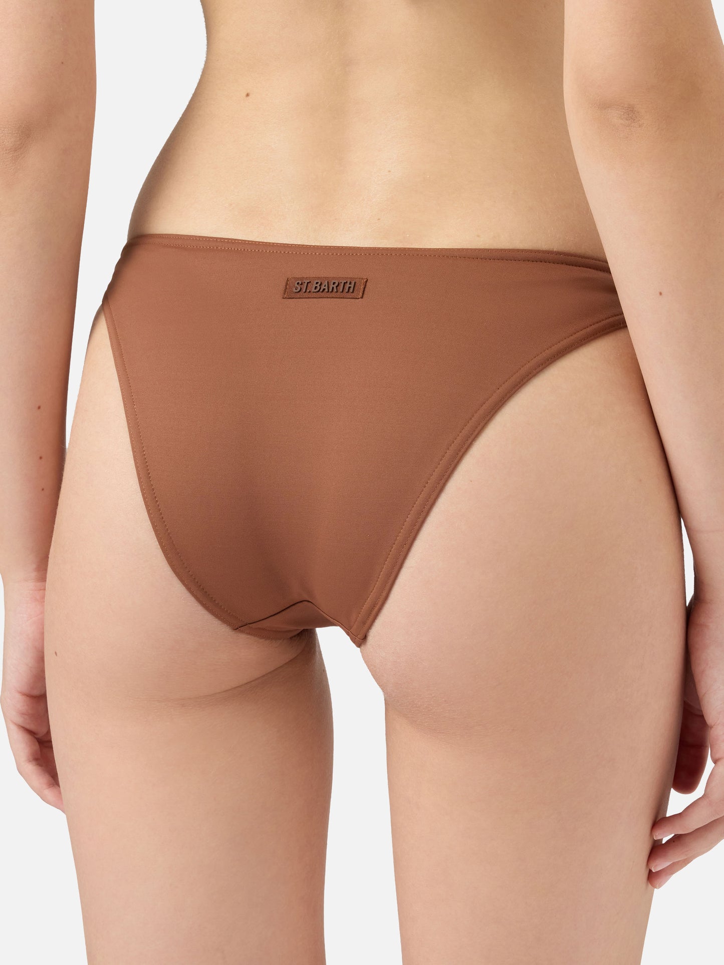 Triangle bikini Leah Lido in brown with classic swim briefs