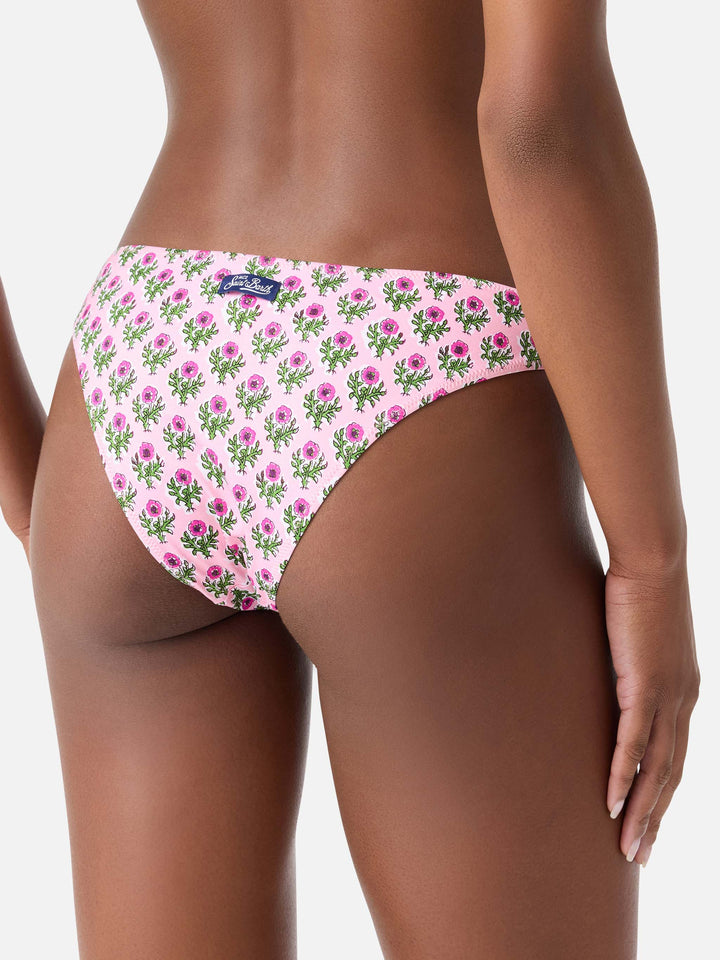 Lido pink floral swim briefs