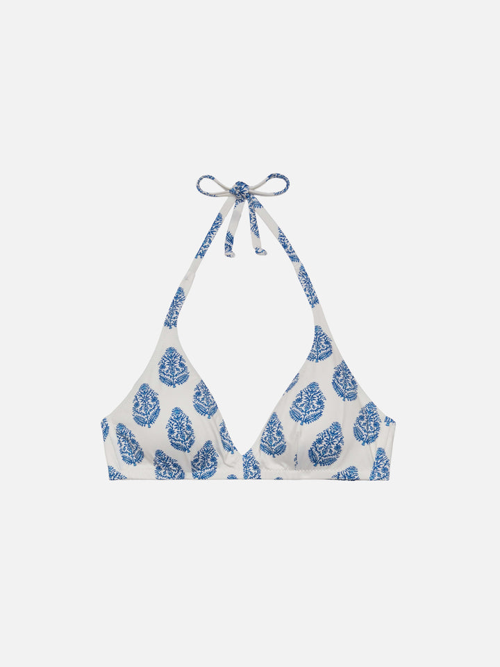 Gaia top bralette triangolo con stampa paisley