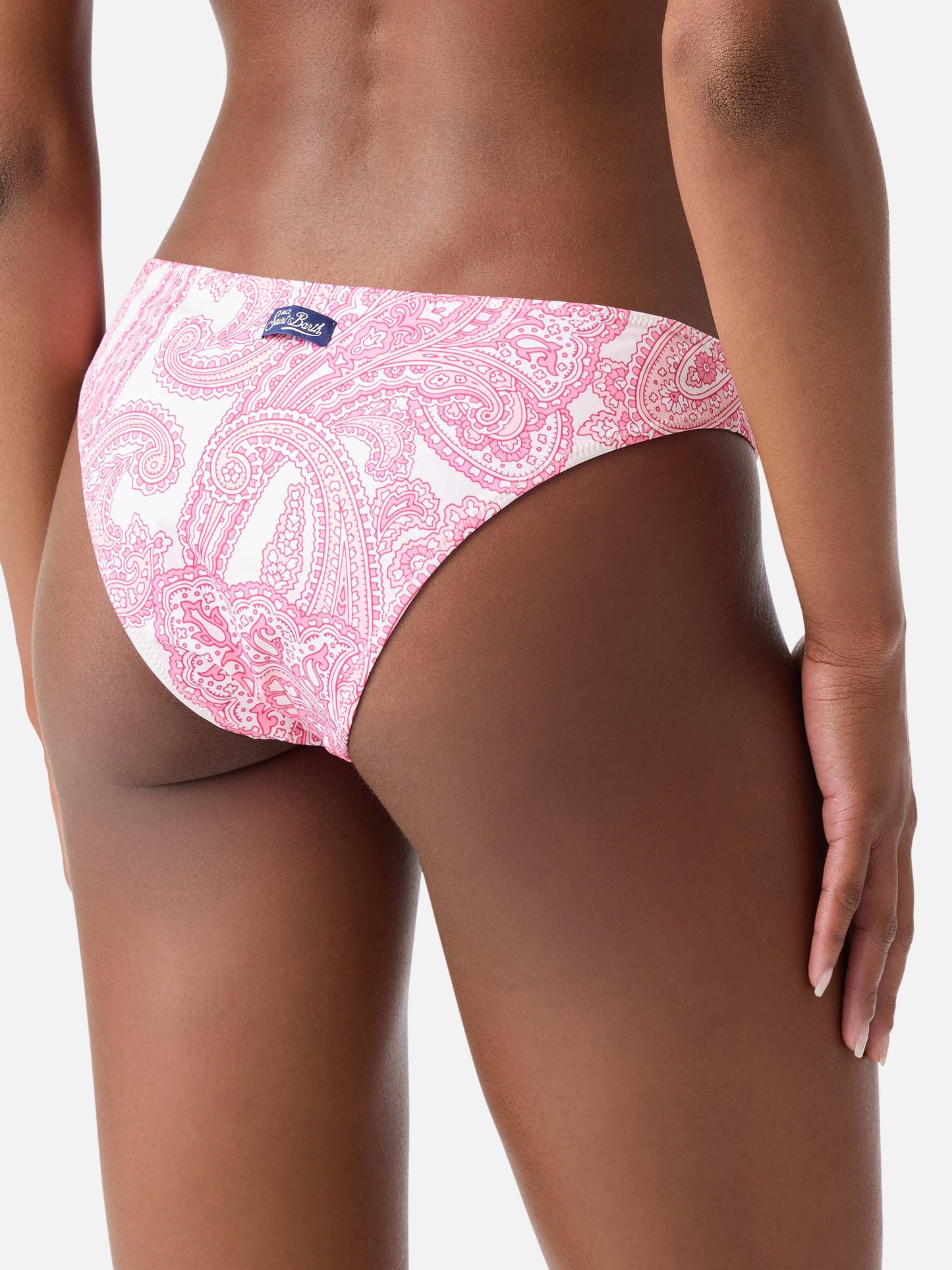 Pinke Lido-Badehose mit Paisley-Print 