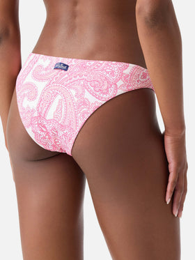Pinke Lido-Badehose mit Paisley-Print 