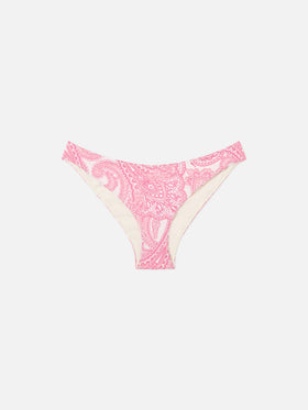 Pinke Lido-Badehose mit Paisley-Print 