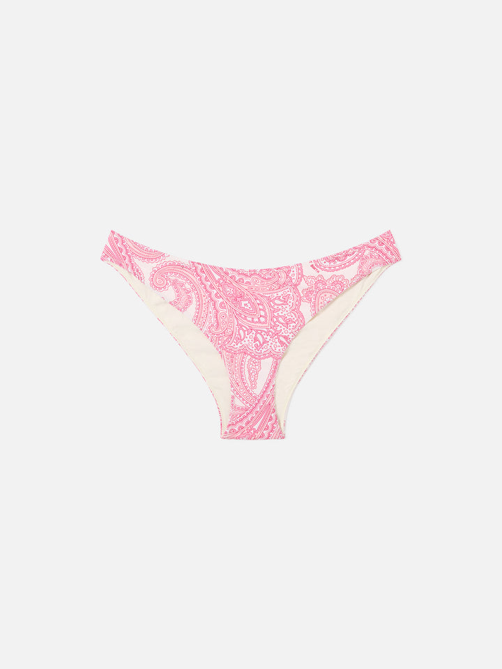 Slip de baño Lido rosa con estampado paisley 