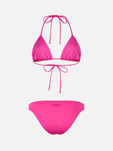 Woman fuchsia triangle bikini Leah Lido