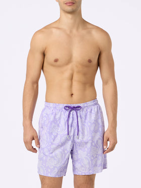 Man lightweight fabric swim-shorts Lighting with paisley print - MC2 Saint Barth