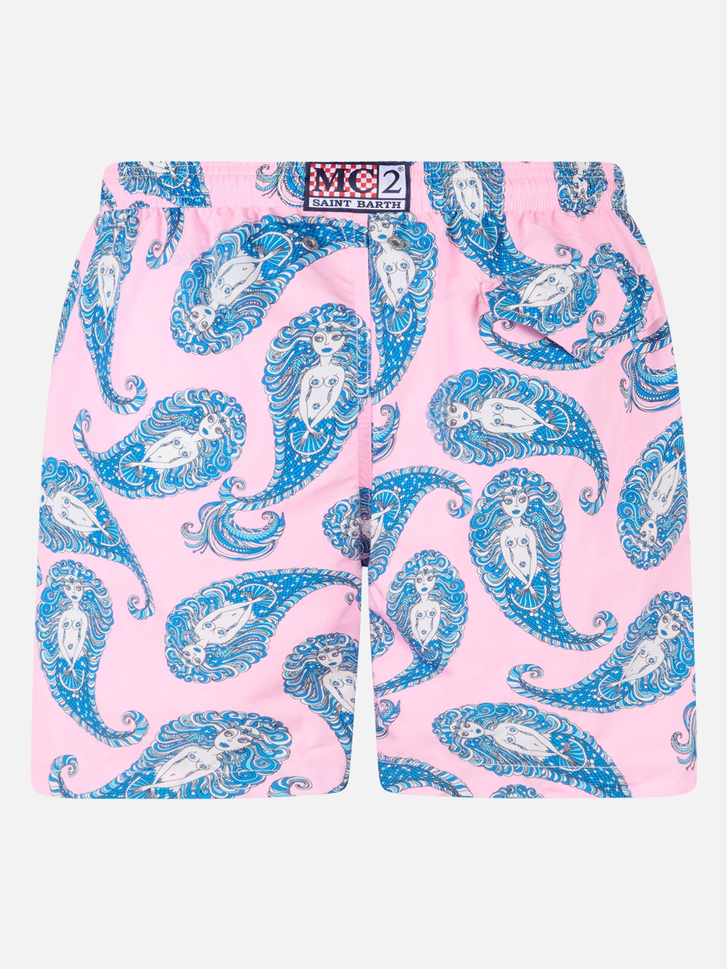 Herren-Badeshorts Lighting aus leichtem Stoff mit Paisley-Print