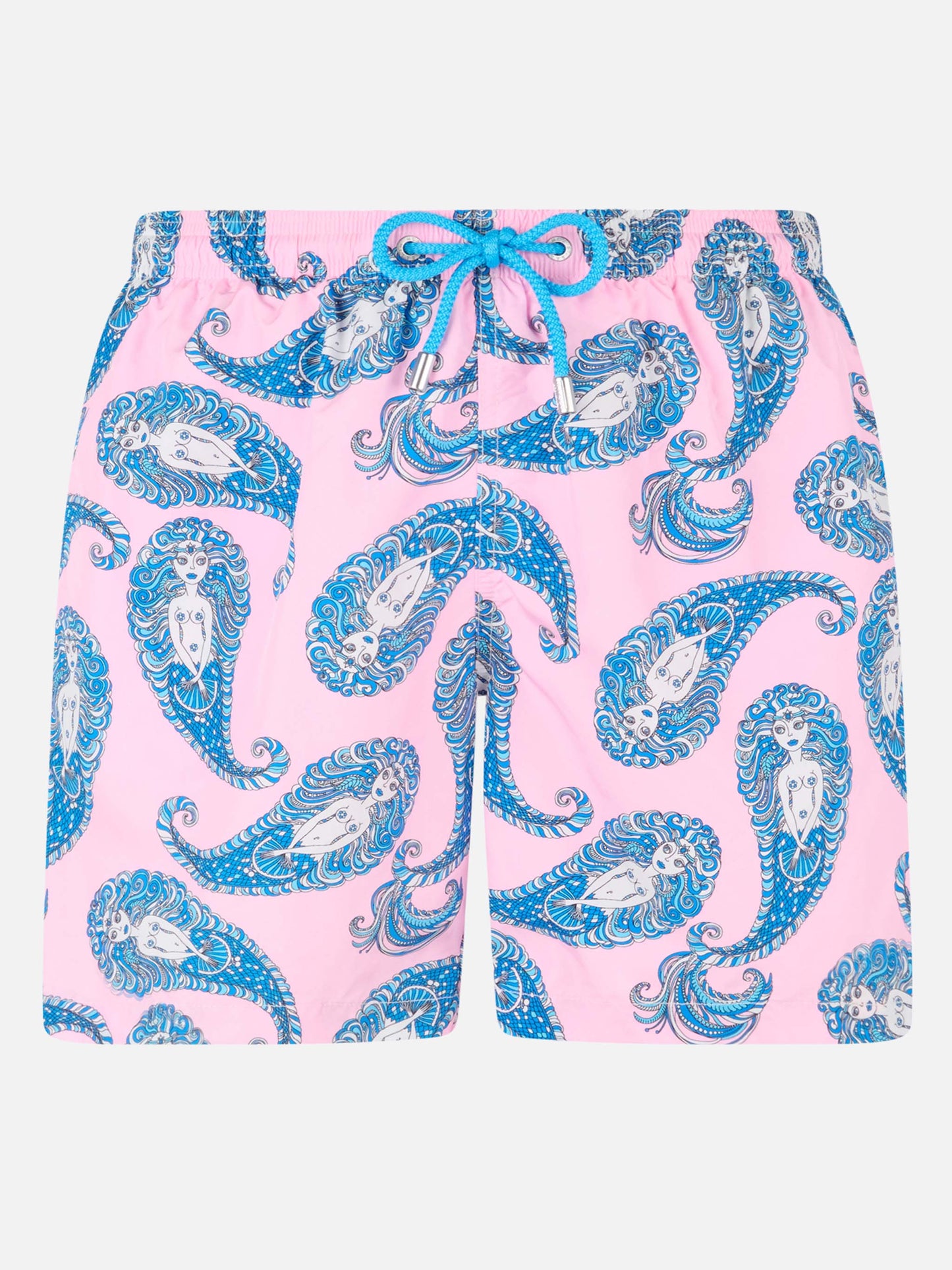 Herren-Badeshorts Lighting aus leichtem Stoff mit Paisley-Print
