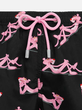 Lightweight fabric swim shorts Lighting with The Pink Panther print | THE PINK PANTHER SPECIAL EDITION