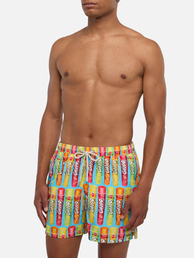 Man swim shorts with Calippo print  | Algida® Special Edition