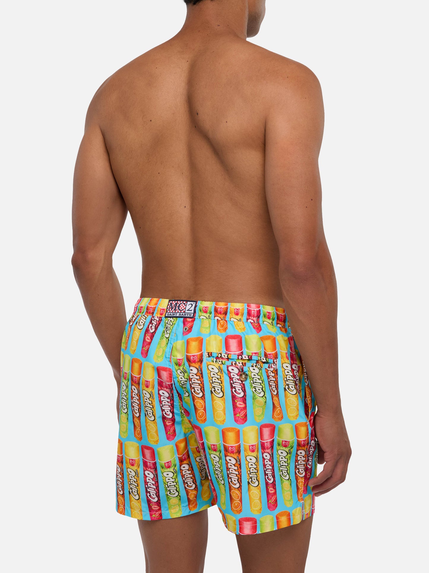 Man swim shorts with Calippo print  | Algida® Special Edition