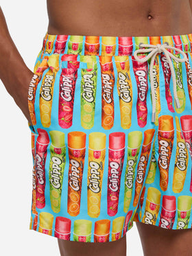 Man swim shorts with Calippo print  | Algida® Special Edition