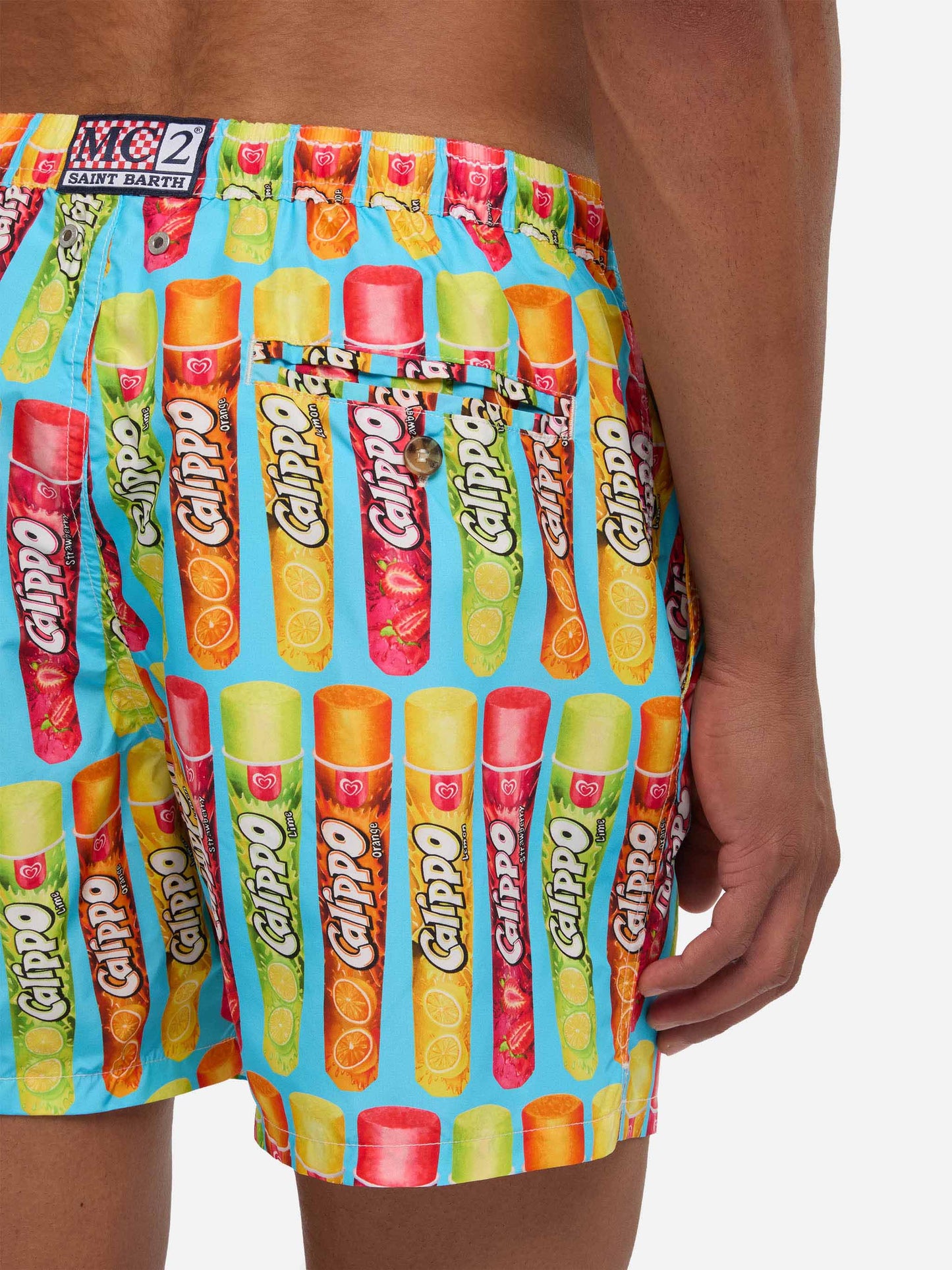 Man swim shorts with Calippo print  | Algida® Special Edition