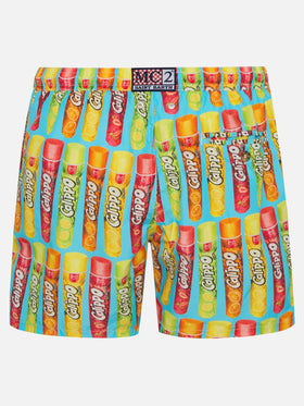 Man swim shorts with Calippo print  | Algida® Special Edition