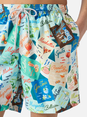 Multicolor Lighting swim shorts with all-over cocktail print