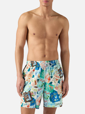 Multicolor Lighting swim shorts with all-over cocktail print