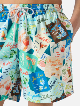 Multicolor Lighting swim shorts with all-over cocktail print