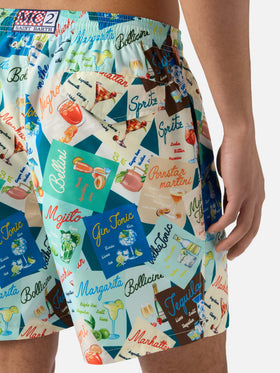 Multicolor Lighting swim shorts with all-over cocktail print