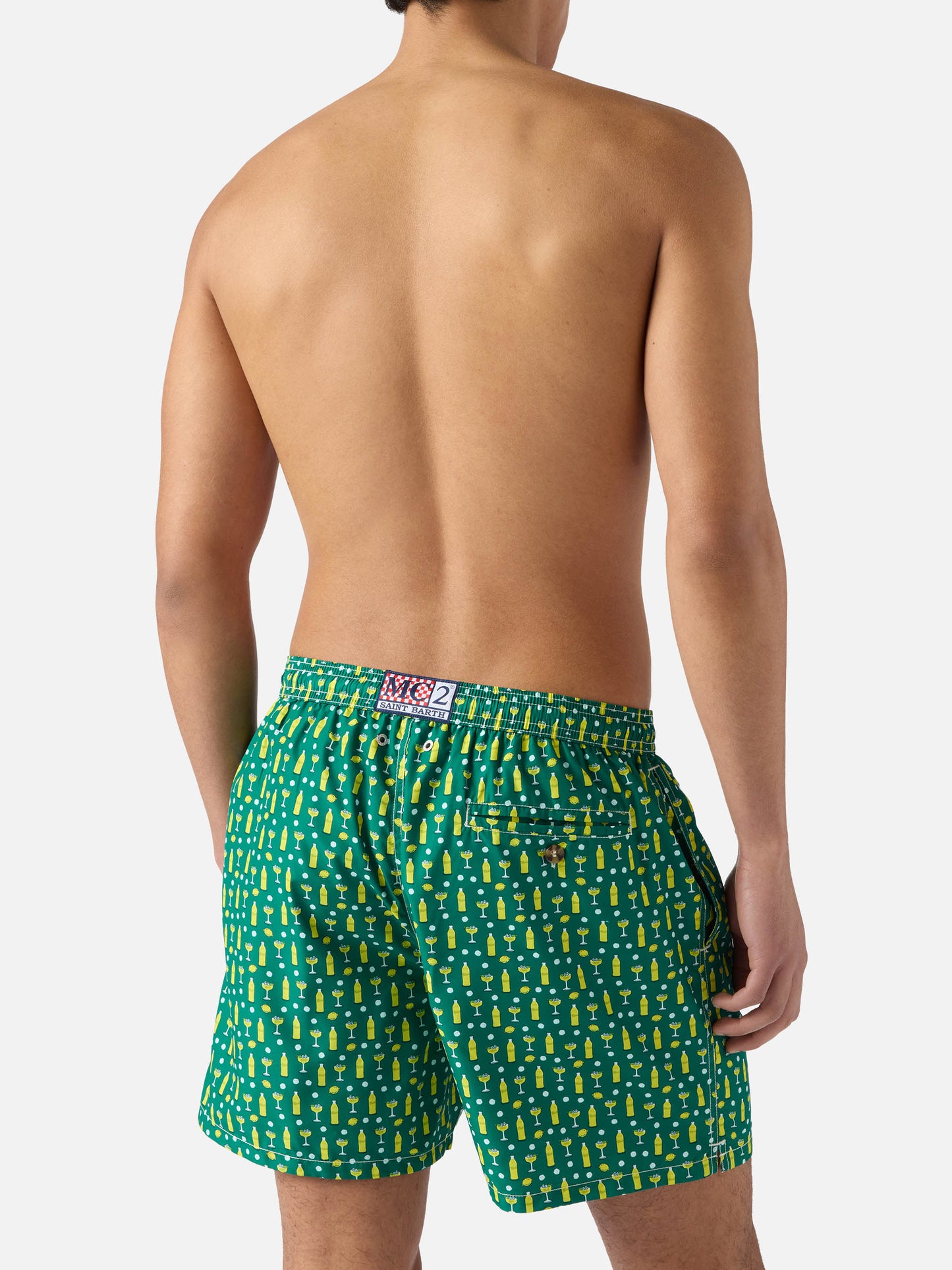 Green Lighting Micro swim shorts with cedrata and cocktail print | Special Edition