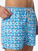 Man swim shorts with sea print