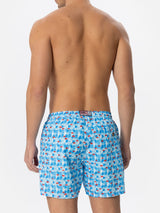 Man swim shorts with sea print