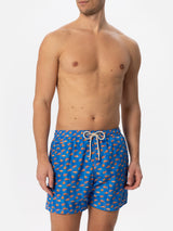 Herren-Badeshorts aus leichtem Stoff mit Clownfisch-Print