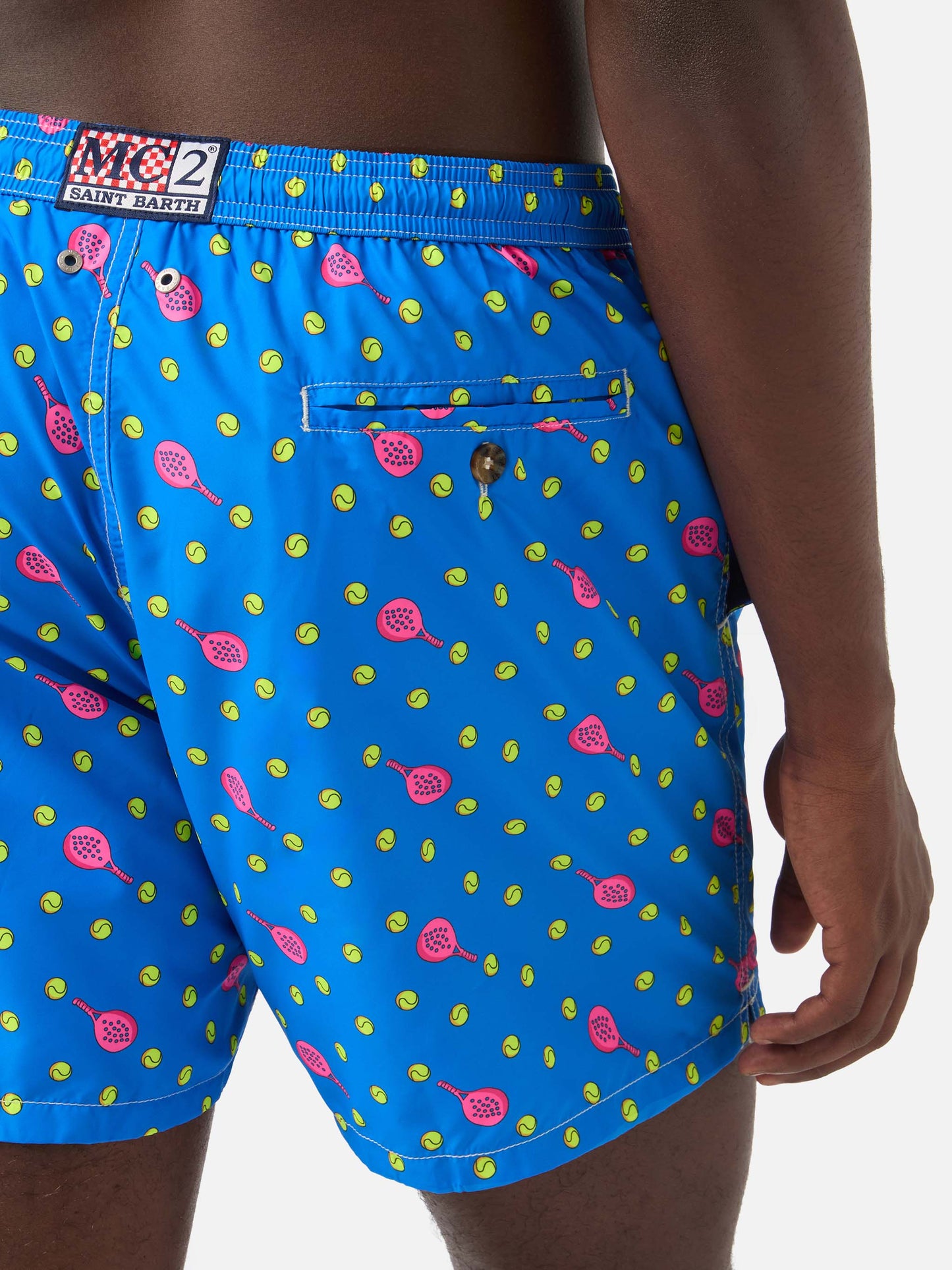 Herren-Badeshorts aus leichtem Stoff Lighting Micro Fantasy mit Padel-Aufdruck