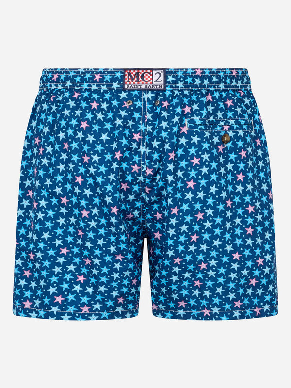 Herren-Badeshorts aus leichtem Stoff Lighting Micro Fantasy mit Seestern-Print