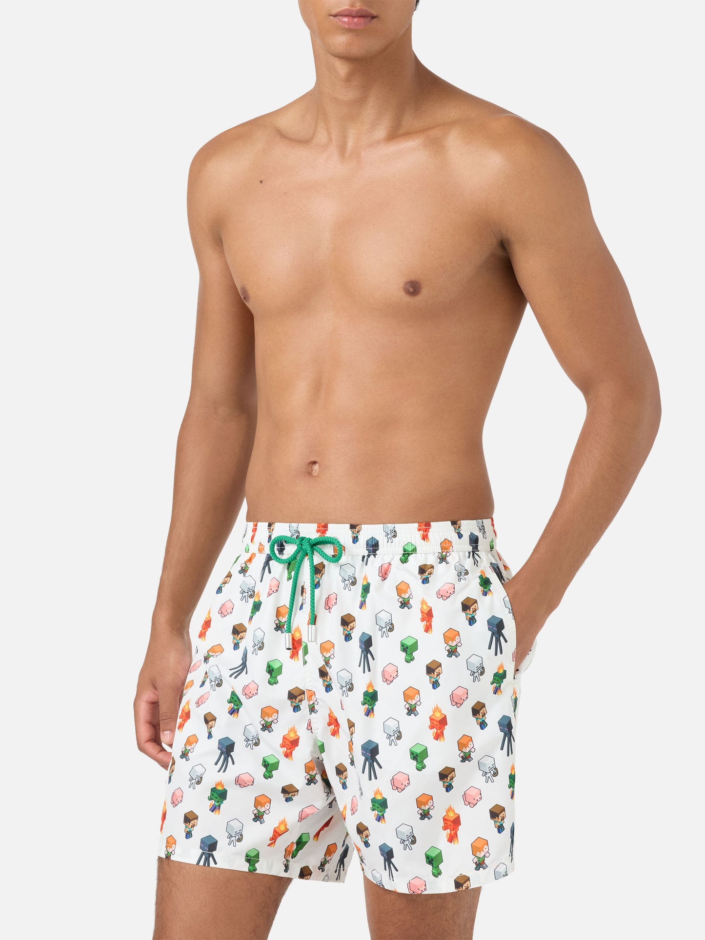 Badeshorts aus leichtem Stoff Lighting mit Minecraft-Print | MINECRAFT® SPECIAL EDITION 