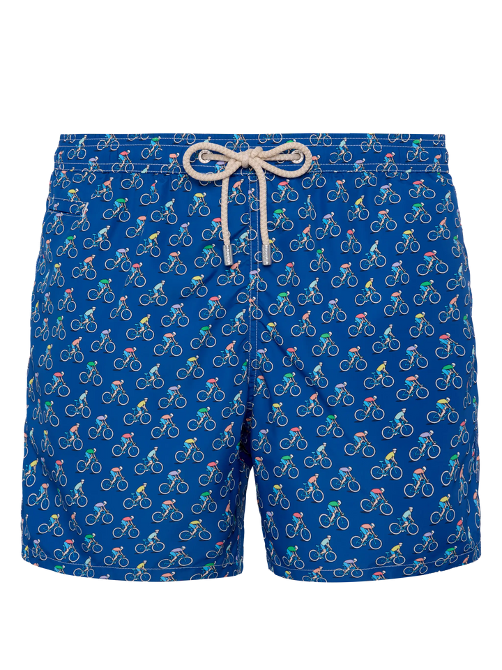 Badeshorts aus leichtem Stoff „Lighting“ mit Biker-Print