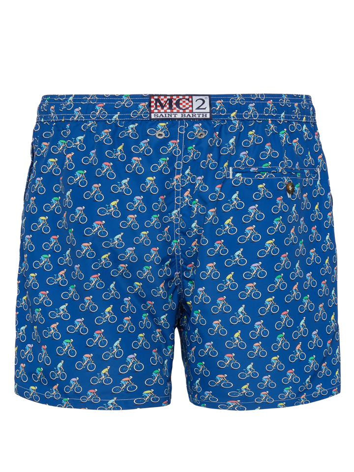 Badeshorts aus leichtem Stoff „Lighting“ mit Biker-Print