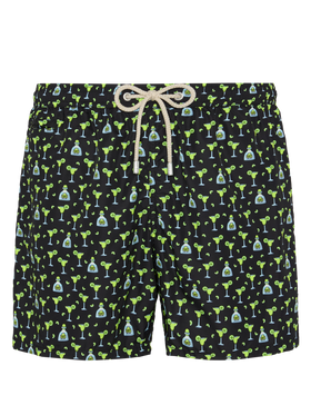 Lightweight fabric swim shorts Lighting with margarita print - MC2 Saint Barth