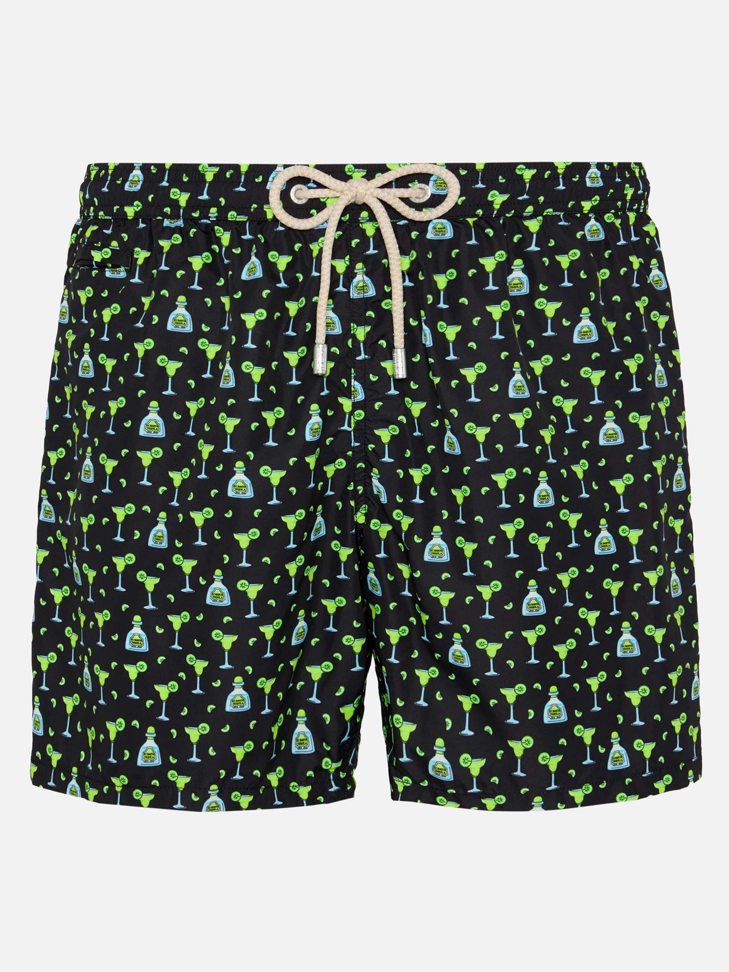 Lightweight fabric swim shorts Lighting with margarita print